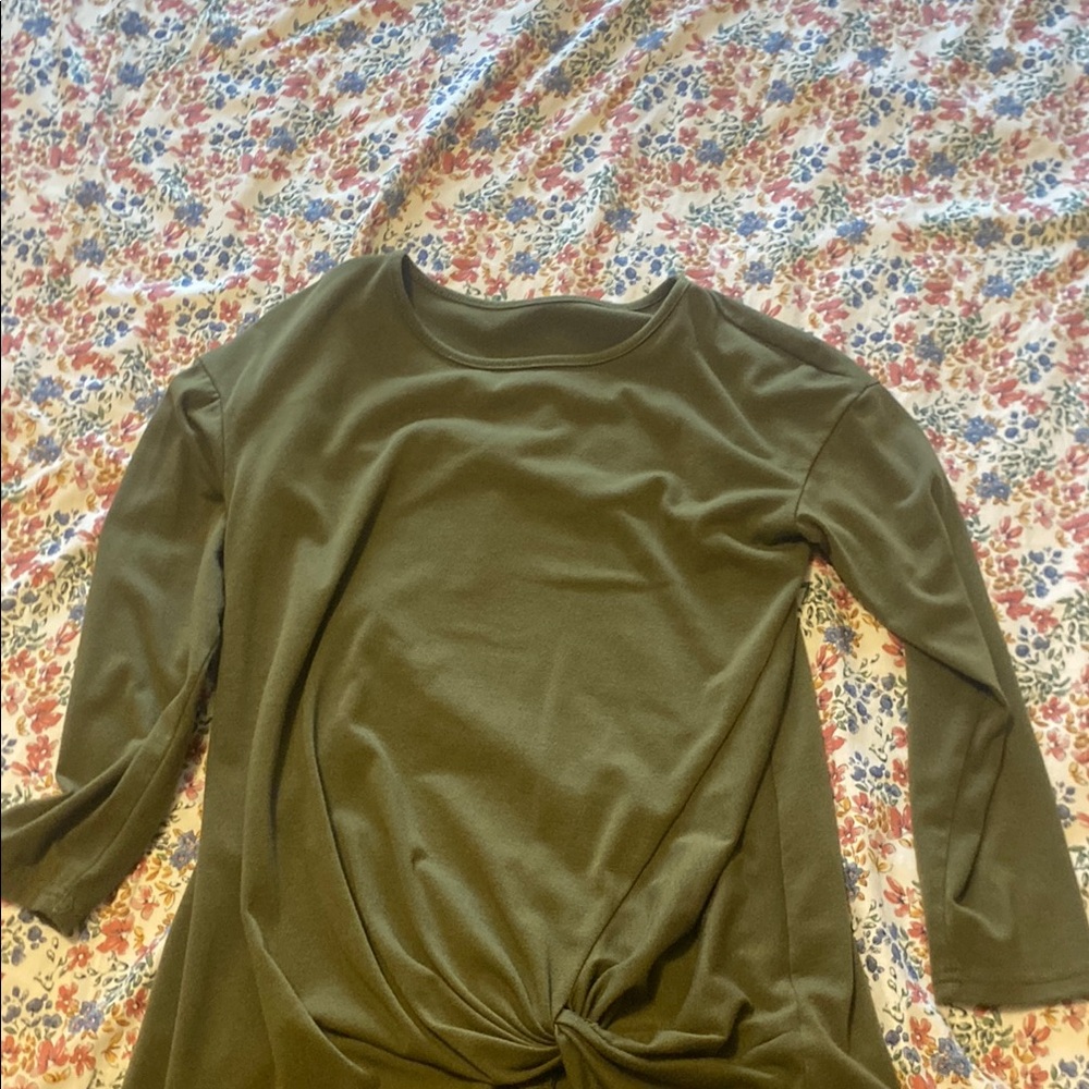 Olive Green Women's Top